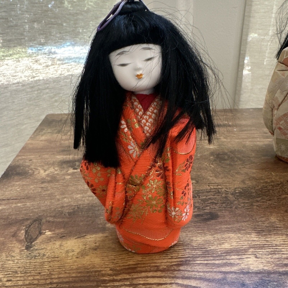 Vintage Ichimatsu Doll Japanese Traditional‎ Craft Colorful Kimono Collectible
